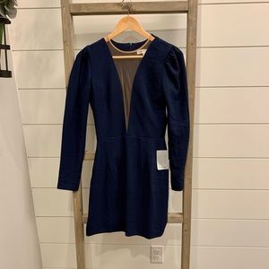 Super sexy, navy v-neck min dress by Dress the Population